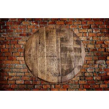 Rustic Home Decor Whiskey Barrel Head - Authentic Bourbon Bar Sign