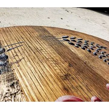 Rustic Whiskey Barrel Head for Home Bar Decor