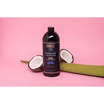 Bronze Tan Special DARK Blend Premium Spray Tan Solution For Spray Tanning Professionals - Coconut Scented Sunless Tanning Solution (1 Liter / 33.8 FL OZ)