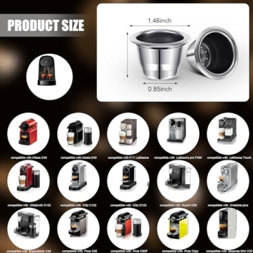 Didaey Reusable Espresso Capsules for Nespresso Machines