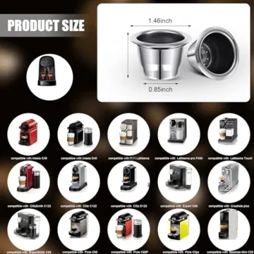 Didaey Reusable Espresso Capsules for Nespresso Machines