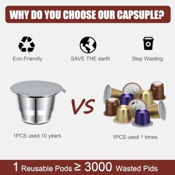 Didaey Reusable Espresso Capsules for Nespresso Machines