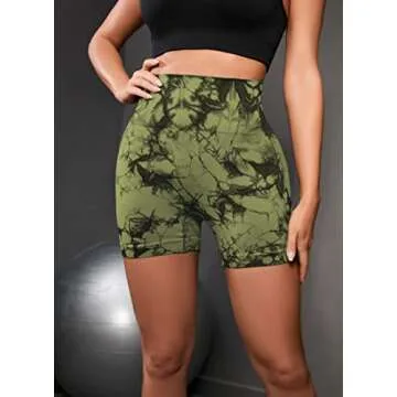 OVESPORT Workout Shorts for Women Scrunch Butt Lifting High Waisted Yoga Gym Seamless Booty Biker Shorts