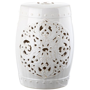 SAFAVIEH Flora Glazed Ceramic Garden Stool - Elegant Accent