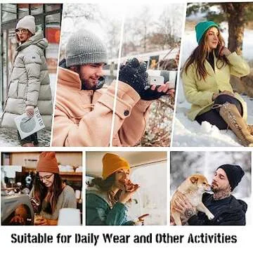 Zando Unisex Warm Winter Beanie Hats for Men and Women