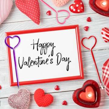 Muiyaneq 48 Pcs Valentines Day Pens,Heart Shape Pens,Rollerball Pens,Red Pink and Purple Ballpoint Pen for Valentines Party Favor,Boys and Girls,School Office Supplies