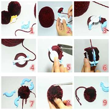 Stark Pompom Maker Set for DIY Crafts and Decor