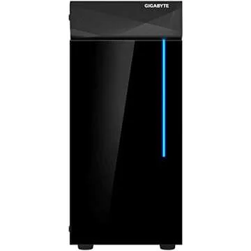 GIGABYTE C200 Glass - Black Mid Tower PC Gaming Case, Tempered Glass, PSU Shroud (GB-C200G)