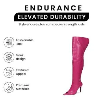 Cape Robbin Women's Faux Snake Thigh High Over-The-Knee Boots - Peep Toe Stiletto Heel (Toxic) in Bl...