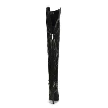 Cape Robbin Women's Faux Snake Thigh High Boots - Stiletto Style
