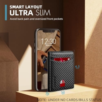 RUNBOX Men's Slim RFID Wallet with Card Holder & Gift Box