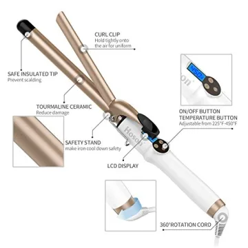 3/4 Inch Curling Iron with Tourmaline Ceramic Technology