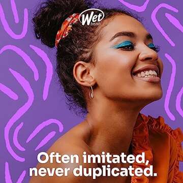 Wet Brush Thick Hair Detangling Brush, Purple - Ultra-Soft IntelliFlex Bristles Glide Through Tangles With Ease - Pain-Free Detangler for All Hair Types, Wet & Dry Hair