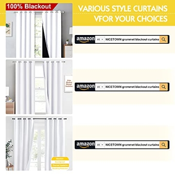 NICETOWN Heavy-Duty Blackout Curtains for Total Darkness
