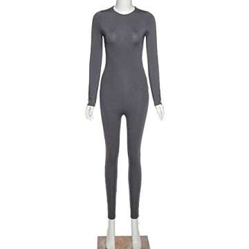 LuFeng Women's Sexy Sleeveless Zipper Bodycon Party Club Long Rompers Jumpsuit