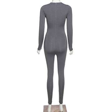 LuFeng Women's Sexy Sleeveless Zipper Bodycon Party Club Long Rompers Jumpsuit