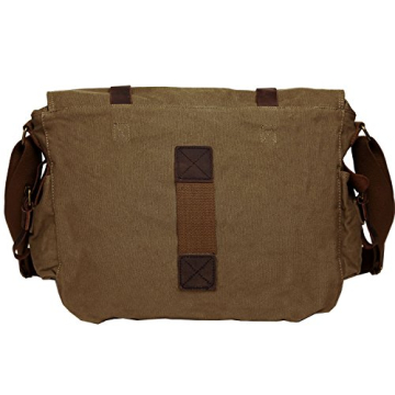 Berchirly Military Canvas Messenger Bag for 17.3 Inch Laptops