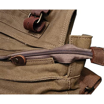Berchirly Military Canvas Messenger Bag for 17.3 Inch Laptops
