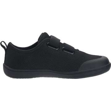 WHITIN Shoes for Toddler Kids Minimalist Zero Drop Wide Barefoot for Boys Girls Size 8 Fashion Tennis Walking Running Sneakers Lightweight All Black 25