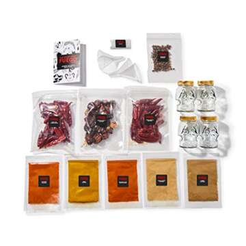 The Good Hurt Fuego by Thoughtfully, DIY Hot Sauce Set, Hot Sauce Making Kit Includes 4 Skull Shaped...