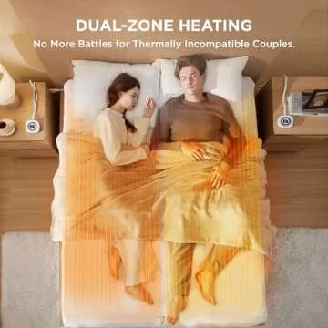 Bedsure Heated Mattress Pad King Size with Dual Control