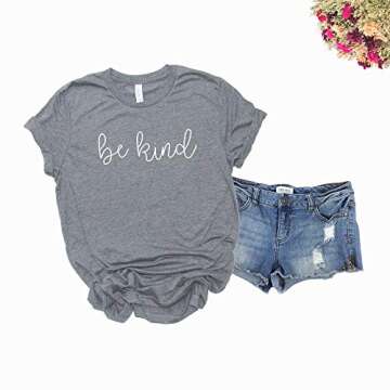 Be Kind Shirt. Kindness T-Shirt. Super Soft and Comfortable Unisex Shirt. Humanity Shirt. (Heather G...