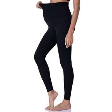 POSHDIVAH Women's Maternity Leggings Over The Belly Pregnancy Yoga Pants Active Wear Workout Legging...