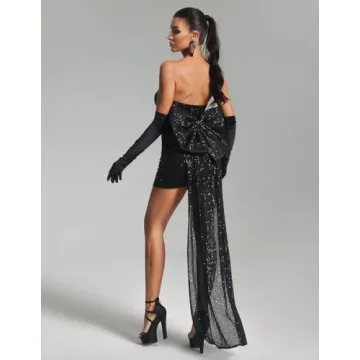 BELLA BARNETT Sparkly Corset Sequin Dress Elegant Cocktail Attire