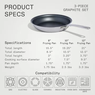 Made In ProCoat Non Stick Frying Pan Set - 3 Piece Set