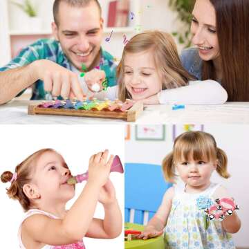 12pcs Kids Wooden Percussion Instruments Set