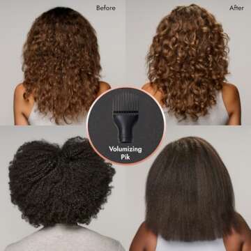 ion Luxe 8In1 Airstyler Pro, Interchangeable Hair Dryer & Curler for All Hair Types