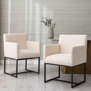 Wahson Modern Cream Dining Chairs Set of 2 - Stylish Comfort