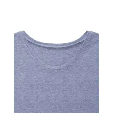 MIROL Women's Cap Sleeve Tank Tops U Neck Solid Color Casual Shirts Loose Fit Basic Blouse