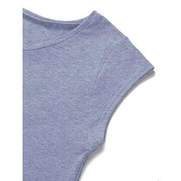 MIROL Women's Cap Sleeve Tank Tops U Neck Solid Color Casual Shirts Loose Fit Basic Blouse