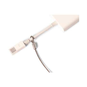 Universal CableTether - Cable Tethers 14" (100 Pack) - Heavy Duty, Adjustable, Pre-Assembled, Tamper-Resistant - Secure Conference Room Computer Display Adapters and Mac Adapters