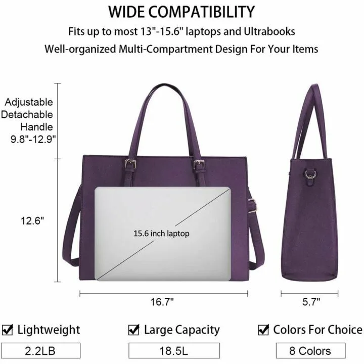 Lightweight 15.6 Inch Laptop Bag for Women