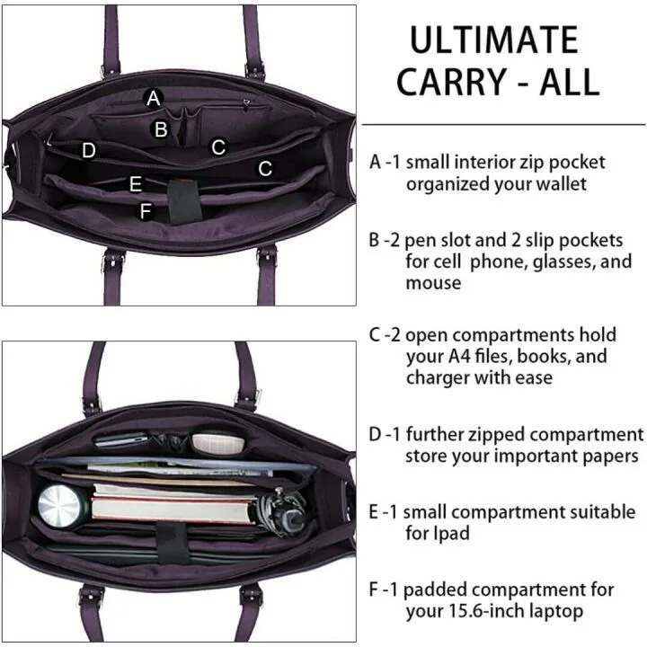 Lightweight 15.6 Inch Laptop Bag for Women