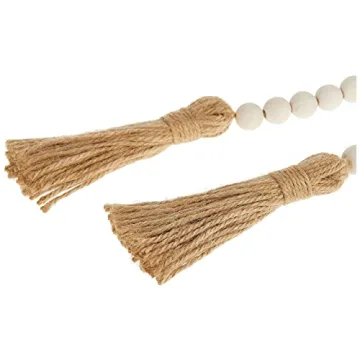 57inch Rustic Wood Bead Garland for Home Decoration