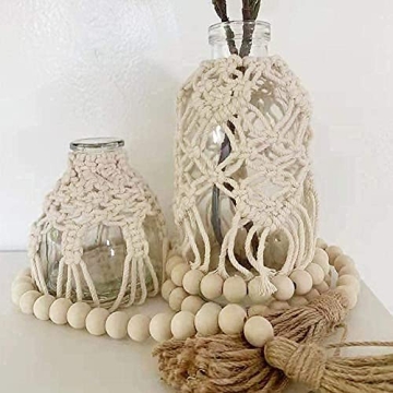 57inch Rustic Wood Bead Garland for Home Decoration