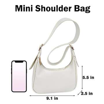 YDSIII crescent moon shoulder bag(White)