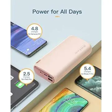 Kuulaa Portable Charger iPhone Power Bank 26800mAh Battery Pack Charger Portable Dual USB Output Portable Battery Charger Compatible with iPhone 15 14 13 12 11 Samsung S22 S21 Google iPad etc, Pink