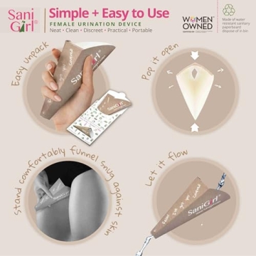 SaniGirl Disposable Pee Funnel for Women | Travel Essential