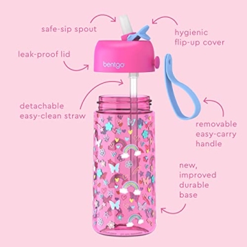 Durable & Leak-Proof Bentgo Kids Water Bottle - 2-Pack