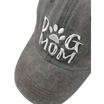 MANMESH HATT Dog Mom Ponytail Baseball Cap Messy Bun Vintage Washed Distressed Twill Plain Hat for W...
