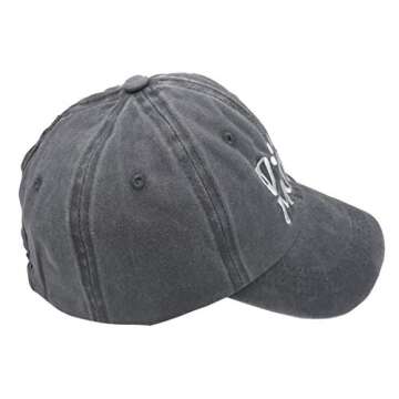 MANMESH HATT Dog Mom Ponytail Baseball Cap Messy Bun Vintage Washed Distressed Twill Plain Hat for Women (Grey, One Size)