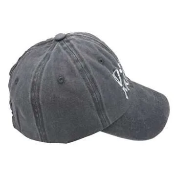 MANMESH HATT Dog Mom Ponytail Baseball Cap Messy Bun Vintage Washed Distressed Twill Plain Hat for Women (Grey, One Size)