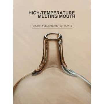 20" Extra Large Glass Floor Vase for Pampas Grass- Big Clear Jug Vases for Table Decor- Modern Heavy...