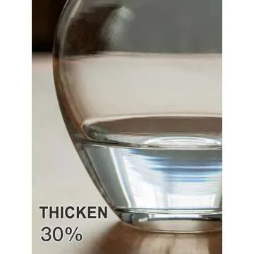 20" Extra Large Glass Floor Vase for Pampas Grass- Big Clear Jug Vases for Table Decor- Modern Heavy Duty 20 Inch Round Glass Belly Vase for Home & Bedroom Decorations, Clear