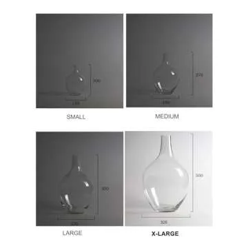 20" Extra Large Glass Floor Vase for Pampas Grass- Big Clear Jug Vases for Table Decor- Modern Heavy Duty 20 Inch Round Glass Belly Vase for Home & Bedroom Decorations, Clear