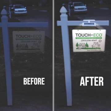 Touch Of ECO LITEAGENT PRO - Solar Dual Sided LED Post Light For Real Estate Signs, Business, Yard S...